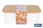 Bread bin with bamboo lid | minimalist design | 6.5 l capacity | Perfect for keeping bread fresh | Available in different colours - Cofan