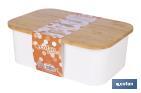 Bread bin with bamboo lid | minimalist design | 6.5 l capacity | Perfect for keeping bread fresh | Available in different colours - Cofan