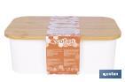Bread bin with bamboo lid | minimalist design | 6.5 l capacity | Perfect for keeping bread fresh | Available in different colours - Cofan