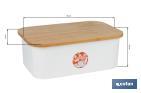 Bread bin with bamboo lid | minimalist design | 6.5 l capacity | Perfect for keeping bread fresh | Available in different colours - Cofan