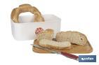 Bread bin with bamboo lid | minimalist design | 6.5 l capacity | Perfect for keeping bread fresh | Available in different colours - Cofan