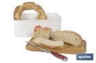 Bread bin with bamboo lid | minimalist design | 6.5 l capacity | Perfect for keeping bread fresh | Available in different colours - Cofan