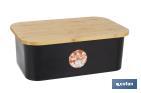 Bread bin with bamboo lid | minimalist design | 6.5 l capacity | Perfect for keeping bread fresh | Available in different colours - Cofan