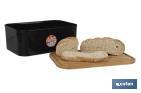 Bread bin with bamboo lid | minimalist design | 6.5 l capacity | Perfect for keeping bread fresh | Available in different colours - Cofan