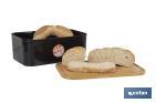 Bread bin with bamboo lid | minimalist design | 6.5 l capacity | Perfect for keeping bread fresh | Available in different colours - Cofan