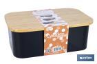 Bread bin with bamboo lid | minimalist design | 6.5 l capacity | Perfect for keeping bread fresh | Available in different colours - Cofan