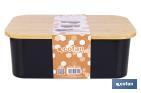 Bread bin with bamboo lid | minimalist design | 6.5 l capacity | Perfect for keeping bread fresh | Available in different colours - Cofan