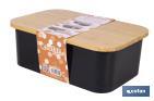 Bread bin with bamboo lid | minimalist design | 6.5 l capacity | Perfect for keeping bread fresh | Available in different colours - Cofan