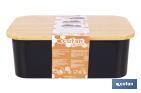 Bread bin with bamboo lid | minimalist design | 6.5 l capacity | Perfect for keeping bread fresh | Available in different colours - Cofan