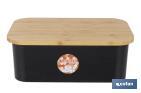 Bread bin with bamboo lid | minimalist design | 6.5 l capacity | Perfect for keeping bread fresh | Available in different colours - Cofan