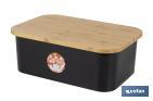 Bread bin with bamboo lid | minimalist design | 6.5 l capacity | Perfect for keeping bread fresh | Available in different colours - Cofan