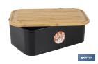 Bread bin with bamboo lid | minimalist design | 6.5 l capacity | Perfect for keeping bread fresh | Available in different colours - Cofan