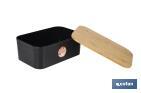 Bread bin with bamboo lid | minimalist design | 6.5 l capacity | Perfect for keeping bread fresh | Available in different colours - Cofan
