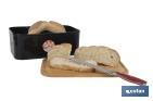 Bread bin with bamboo lid | minimalist design | 6.5 l capacity | Perfect for keeping bread fresh | Available in different colours - Cofan