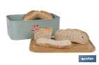 Bread bin with bamboo lid | minimalist design | 6.5 l capacity | Perfect for keeping bread fresh | Available in different colours - Cofan
