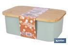 Bread bin with bamboo lid | minimalist design | 6.5 l capacity | Perfect for keeping bread fresh | Available in different colours - Cofan