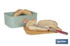 Bread bin with bamboo lid | minimalist design | 6.5 l capacity | Perfect for keeping bread fresh | Available in different colours - Cofan