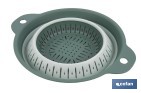 Collapsible colander with handles and capacity of 1.8 litres | Colour: green | Space saving | Ideal for fruit, vegetables and pasta - Cofan