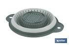 Collapsible colander with handles and capacity of 1.8 litres | Colour: green | Space saving | Ideal for fruit, vegetables and pasta - Cofan