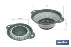 Collapsible colander with handles and capacity of 1.8 litres | Colour: green | Space saving | Ideal for fruit, vegetables and pasta - Cofan