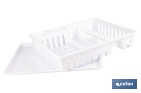 Escurreplatos blanco con bandeja | Gran capacidad para un secado ordenado cm - Cofan