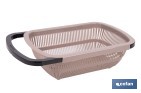 Escurridor rectangular extensible | Lava y escurre alimentos sobre el fregadero | Disponible en diferentes colores - Cofan