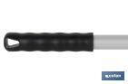 Manico ottagonale verniciato per moci e scope | Manico universale grigio e nero | Dimensioni: 1,40 m e 3,2 cm di diametro - Cofan
