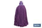 Mop with microfibre strands | Purple | Thickness: 160g | Maximum softness and absorption with quick drying - Cofan