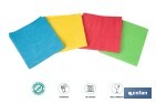 PACK DE 4 BAYETAS DE MICROFIBRA ANTIBACTERIANAS | ALTA CALIDAD Y VERSATILIDAD | MÁXIMA ABSORCIÓN | MEDIDAS: 38 X 35 CM