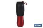 Bouteille portable pour chiens | Capacité pour 750 ml | Couleur Cerise - Cofan