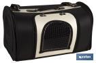 Sac de Transport pour Animaux de compagnie | Dimensions : 43 x 25 x 29 cm | Couleur Noir et argent - Cofan