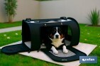 Sac de Transport pour Animaux de compagnie | Dimensions : 43 x 25 x 29 cm | Couleur Noir et argent - Cofan
