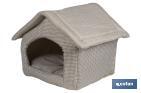 NICHE EN TISSU POUR ANIMAUX DE COMPAGNIE | NICHE PORTABLE LAVABLE | DIMENSIONS EXTÉRIEURES : 42 X 40 X 40 CM