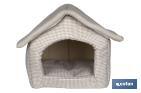 Casa de tecido para Animais de Estimação | Casa Portátil Lavável | Medidas externas: 42 x 40 x 40 cm - Cofan