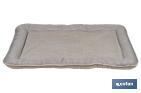 Padded pet bed | Beige | Size: 86 x 57 x 7cm - Cofan