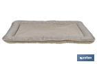 Padded pet bed | Beige | Size: 86 x 57 x 7cm - Cofan