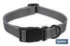 Reflective dog collar | Colour: grey | Available in various sizes - Cofan