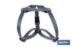 Reflective dog harness | Grey | Available in various sizes - Cofan