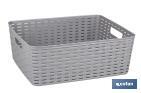 Cesta multiuso | Capacità: 12 L | Dimensioni: 36 x 28 x 13,5 cm | Vari colori | Cesta portaoggetti | Organizer - Cofan