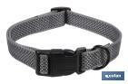 Reflective dog collar | Colour: grey | Available in various sizes - Cofan