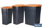 Orange recycling bin | Suitable for recycling organic waste | Available in three different capacities and sizes - Cofan