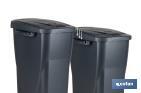 Orange recycling bin | Suitable for recycling organic waste | Available in three different capacities and sizes - Cofan