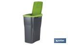 Cubo de basura verde para reciclar materiales de vidrio | Tres medidas y capacidades diferentes - Cofan