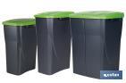 Green recycling bin | Suitable for recycling glass materials | Available in three different capacities and sizes - Cofan