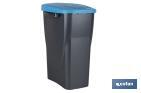 Caixote do lixo azul para reciclar materiais de papel e cartão | Três medidas e capacidades diferentes - Cofan