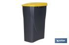 Cubo de basura amarillo para reciclar plásticos y envases | Tres medidas y capacidades diferentes - Cofan