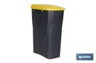 Yellow recycling bin | Suitable for recycling plastics and packaging materials | Available in three different capacities and sizes - Cofan