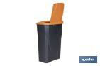 Orange recycling bin | Suitable for recycling organic waste | Available in three different capacities and sizes - Cofan