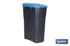 Blue recycling bin | Suitable for recycling paper and cardboard | Available in three different capacities and sizes - Cofan