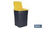 Yellow recycling bin | Suitable for recycling plastics and packaging materials | Available in three different capacities and sizes - Cofan